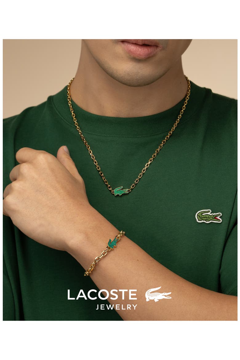 Arthor Crocodile Chain Bracelet, Alternate, color, GOLD