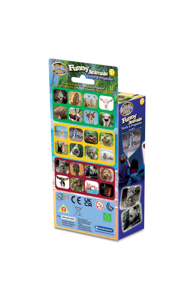 Brainstorm Toys Funny Animals Torch and Projector, Alternate, color, Multicolored