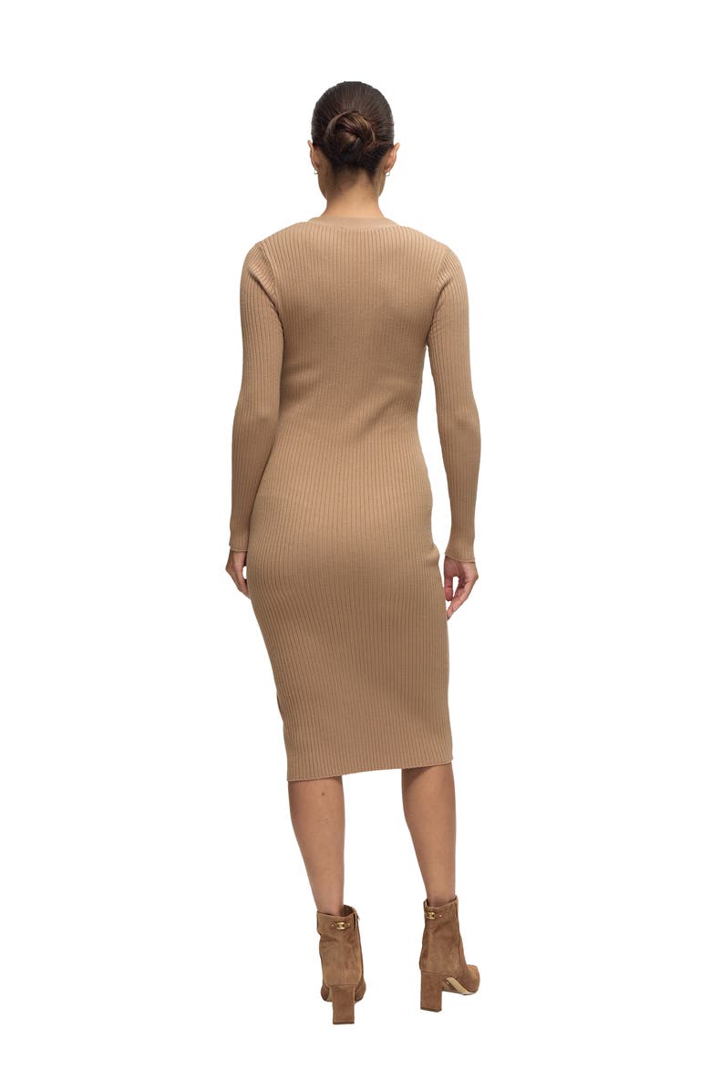 Ingrid & Isabel The Close Knit Midi Maternity Sweater Dress, Alternate, color, Taupe