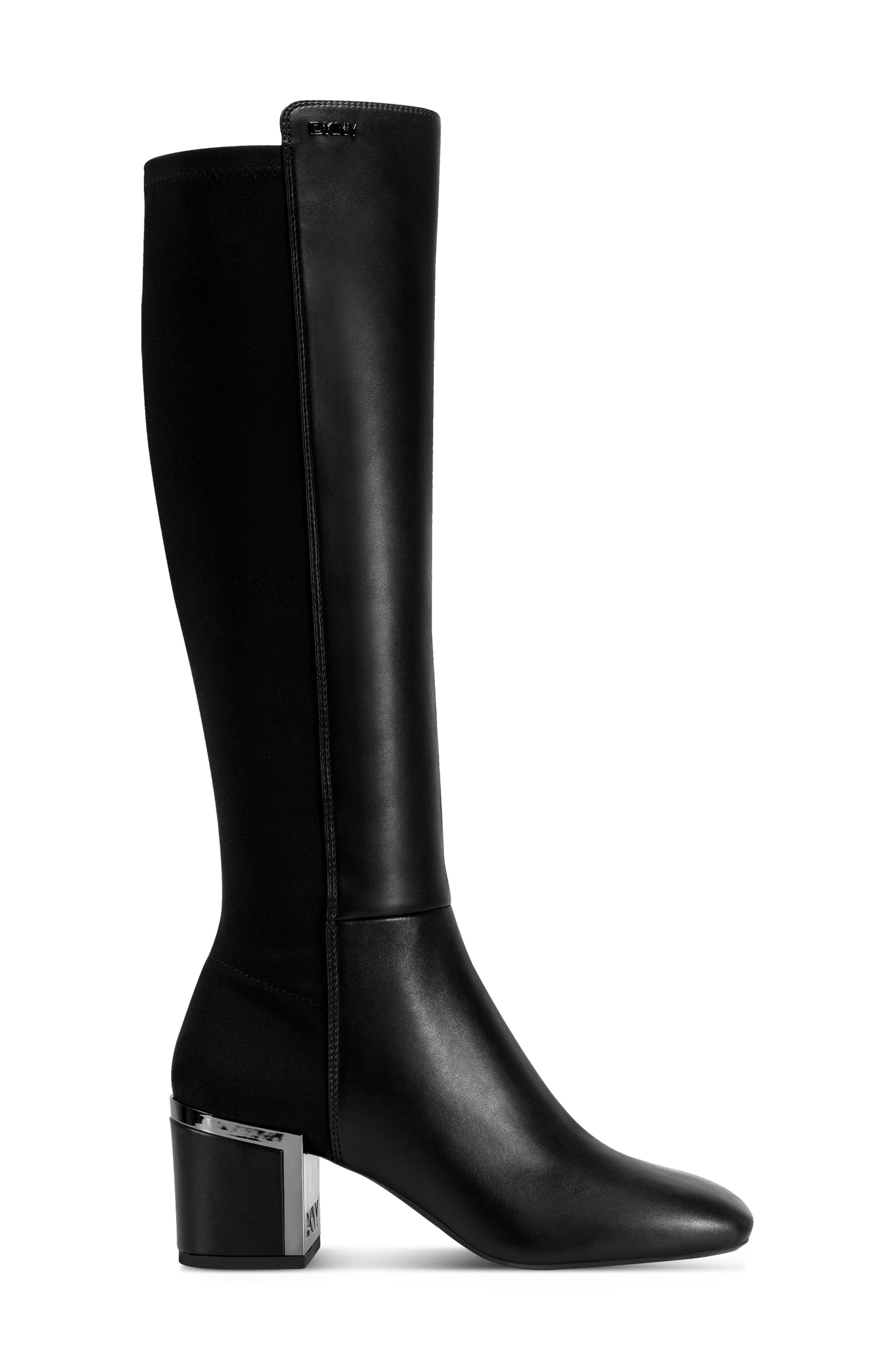 DKNY Kamiah Knee High Boot, Alternate, color, Black