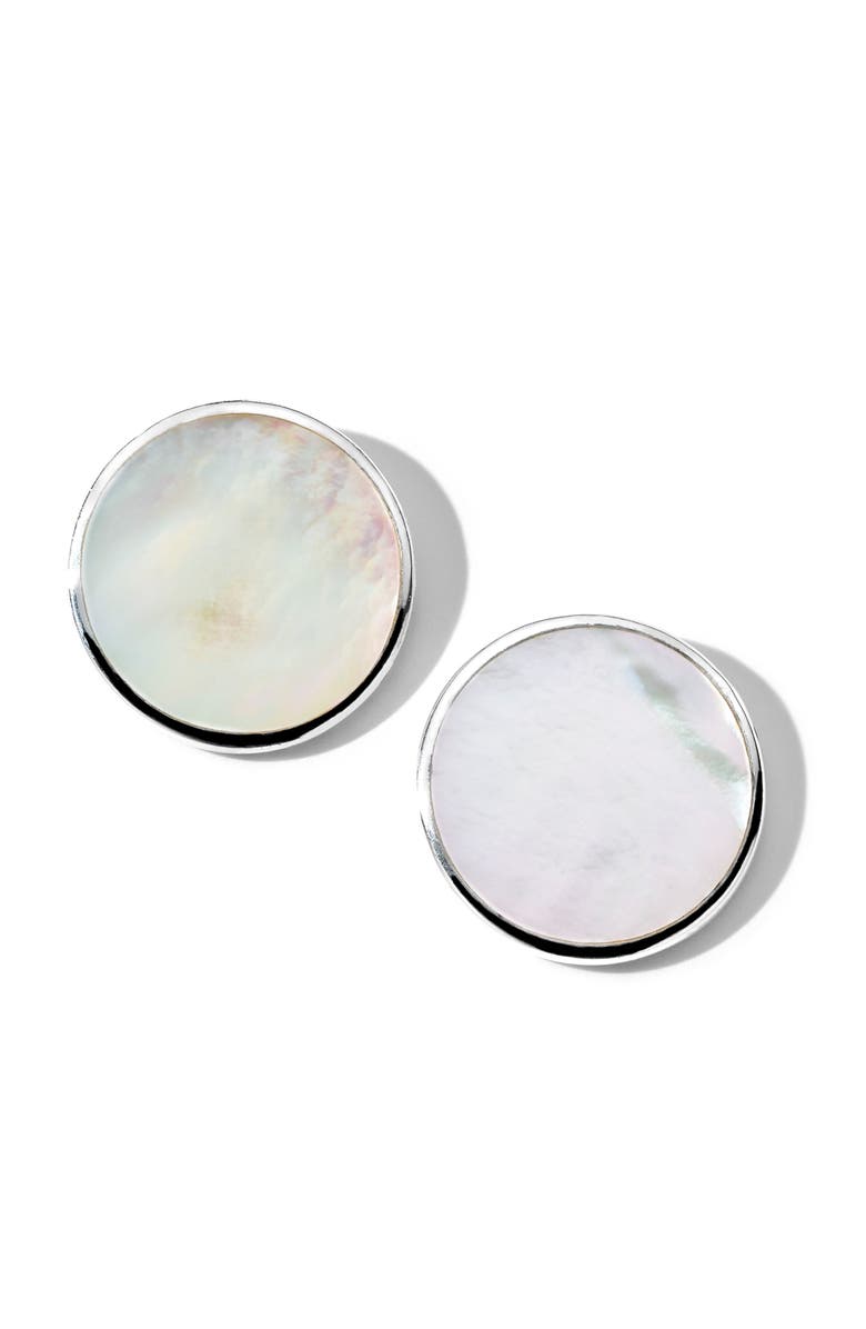 Ippolita Polished Rock Candy Large Round Stud Earrings, Main, color, Silver