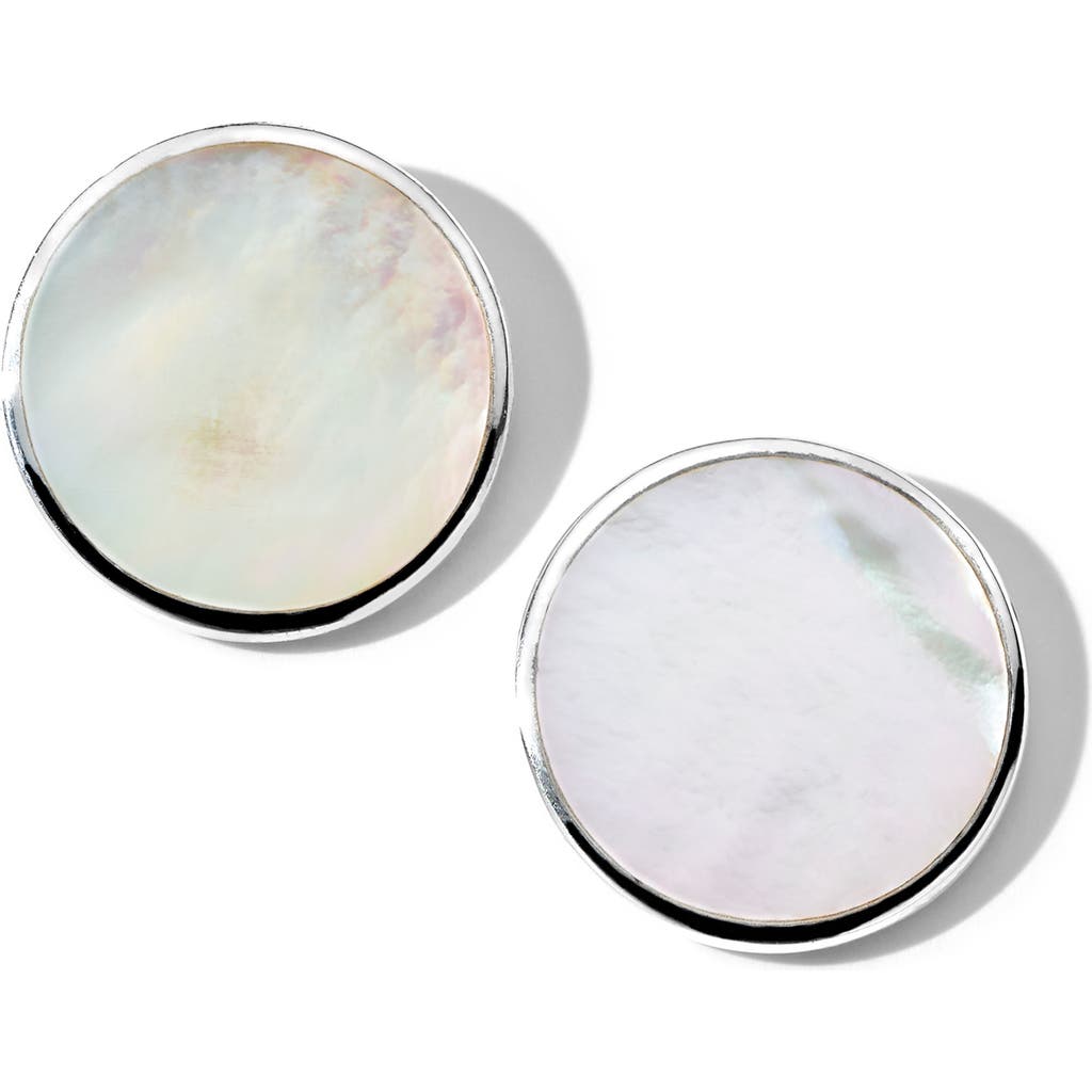 Ippolita Polished Rock Candy Large Round Stud Earrings In Silver