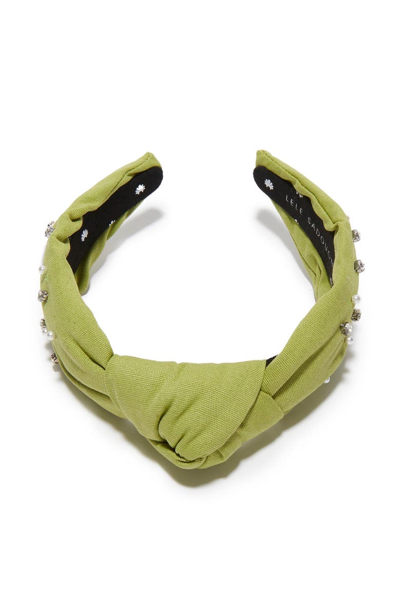 Lele Sadoughi Kappa Delta Knotted Headband, Alternate, color, Olive 300