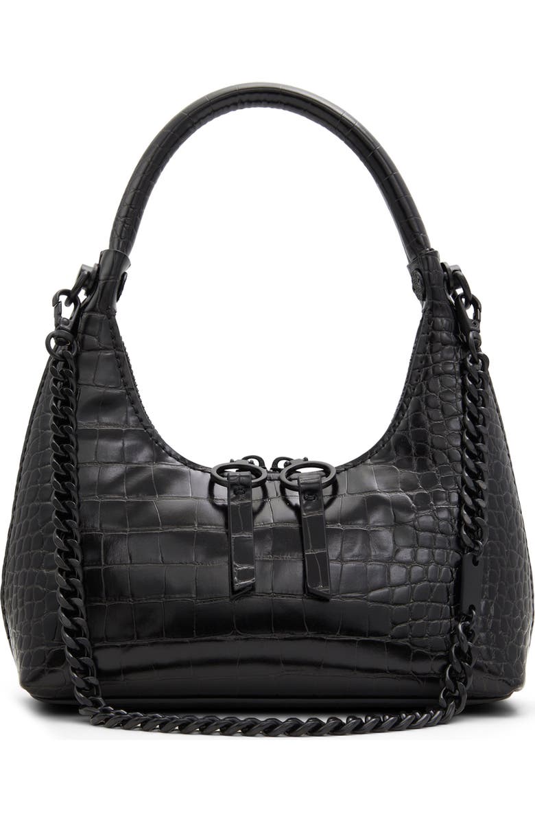 ALDO Yvanax Croc Embossed Faux Leather Top Handle Bag, Main, color,