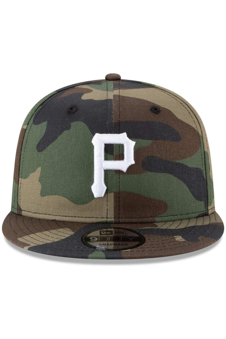 Men's New Era Camo Pittsburgh Pirates Basic 9FIFTY Snapback Hat, Alternate, color, Camo