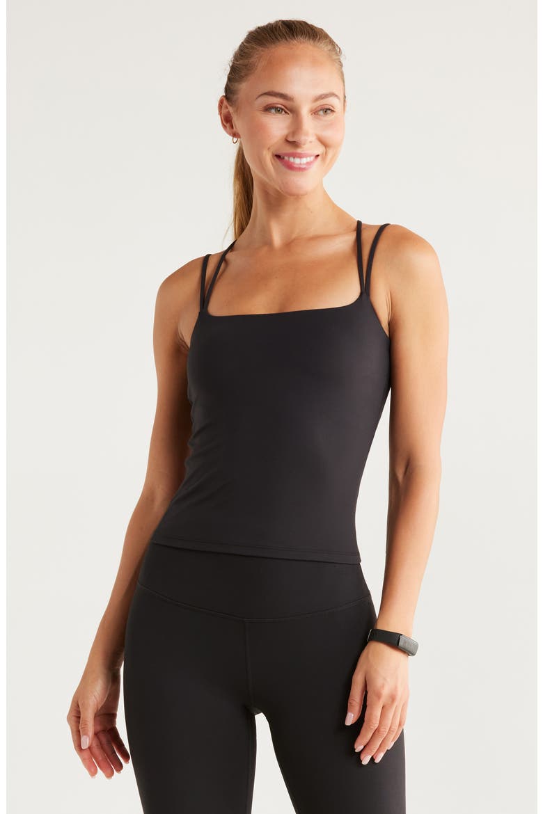 So Soft Strappy Camisole, Main, color, BLACK