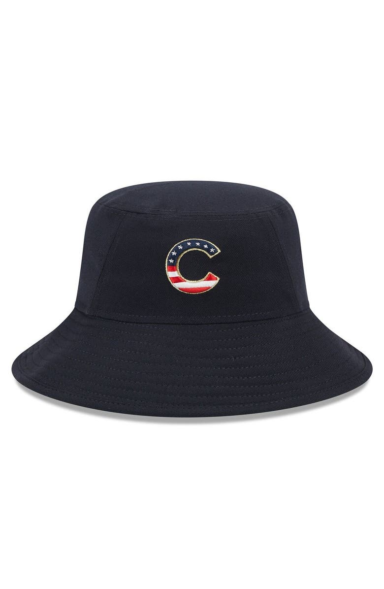 New Era Men's New Era Navy Chicago Cubs 2023 Fourth of July Bucket Hat, Alternate, color, Navy