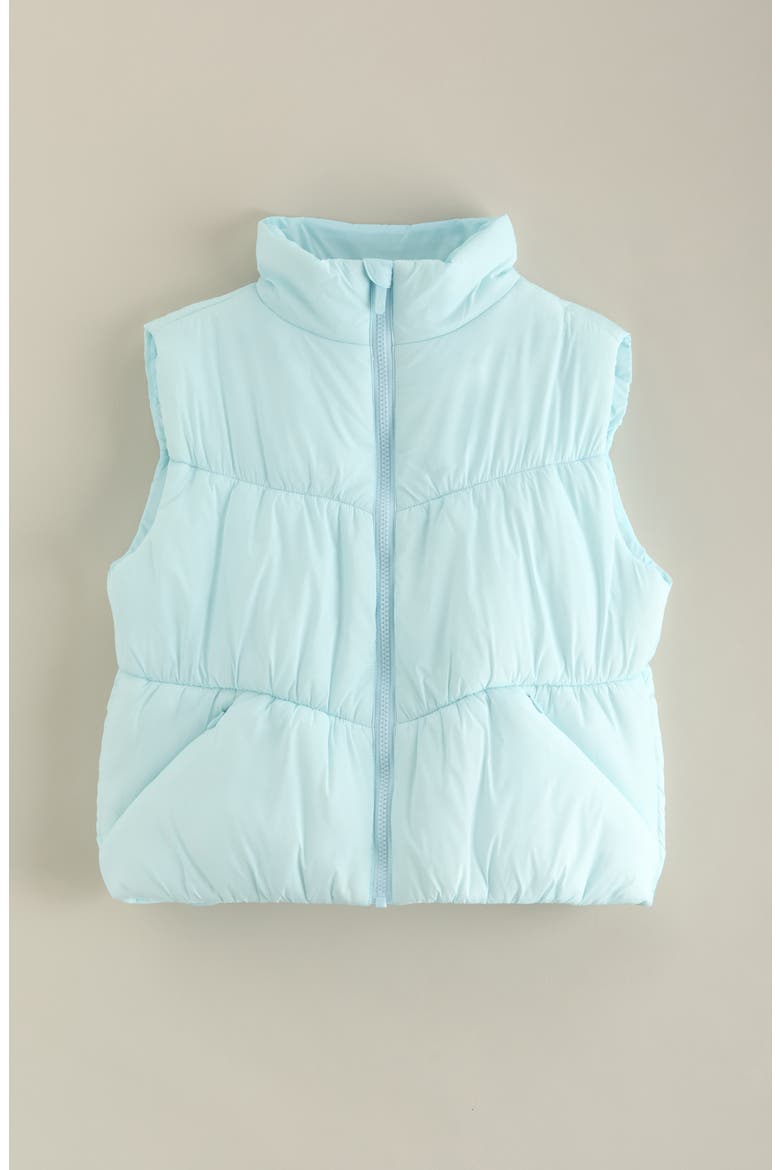 Kids' Polar Pop Quilted Vest, Main, color, BLUE SPRAY