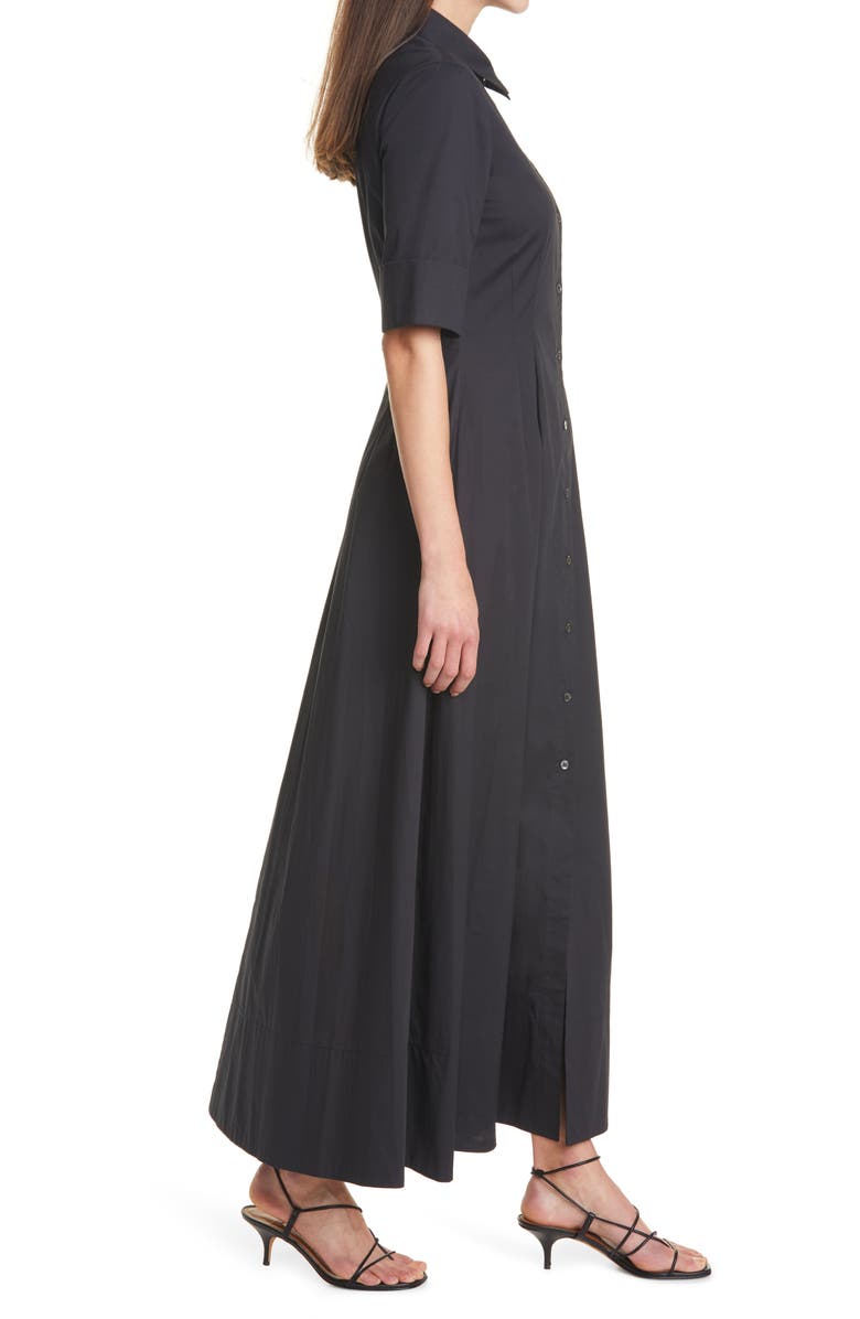 STAUD Joan A-Line Shirtdress, Alternate, color, Black