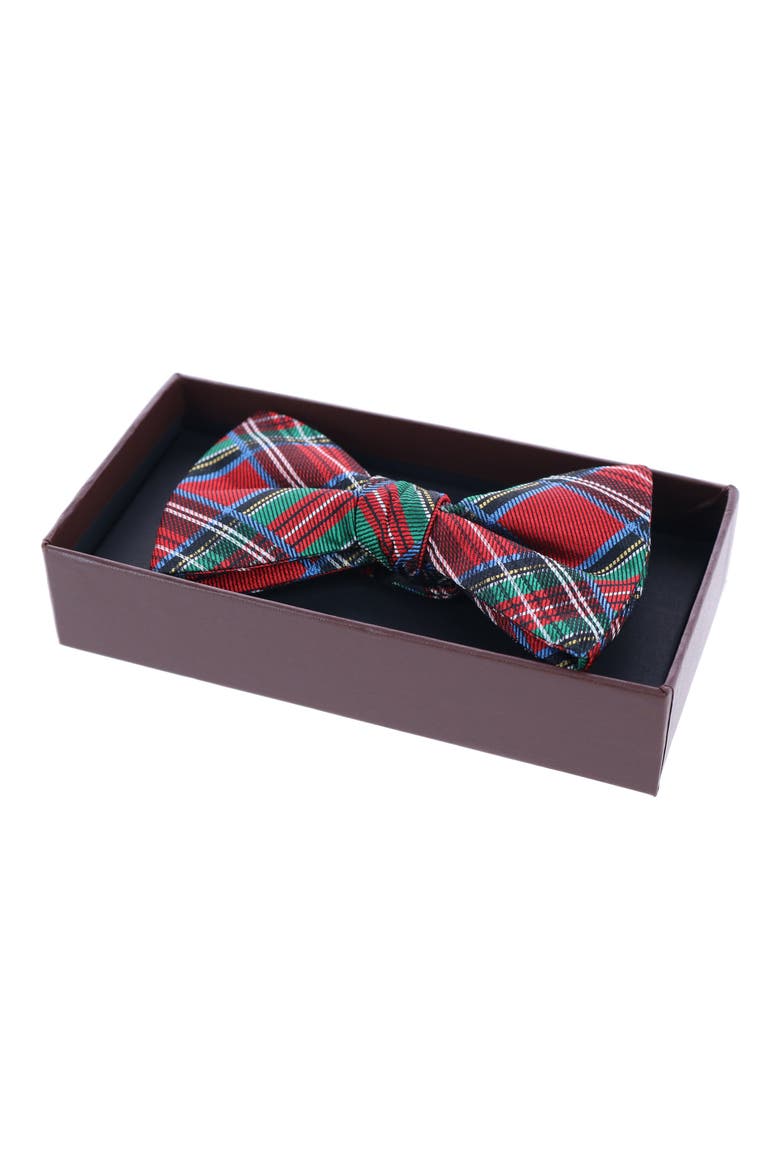 Nicholas Tartan Plaid Silk Bow Tie, Alternate, color, TARTAN PLAID