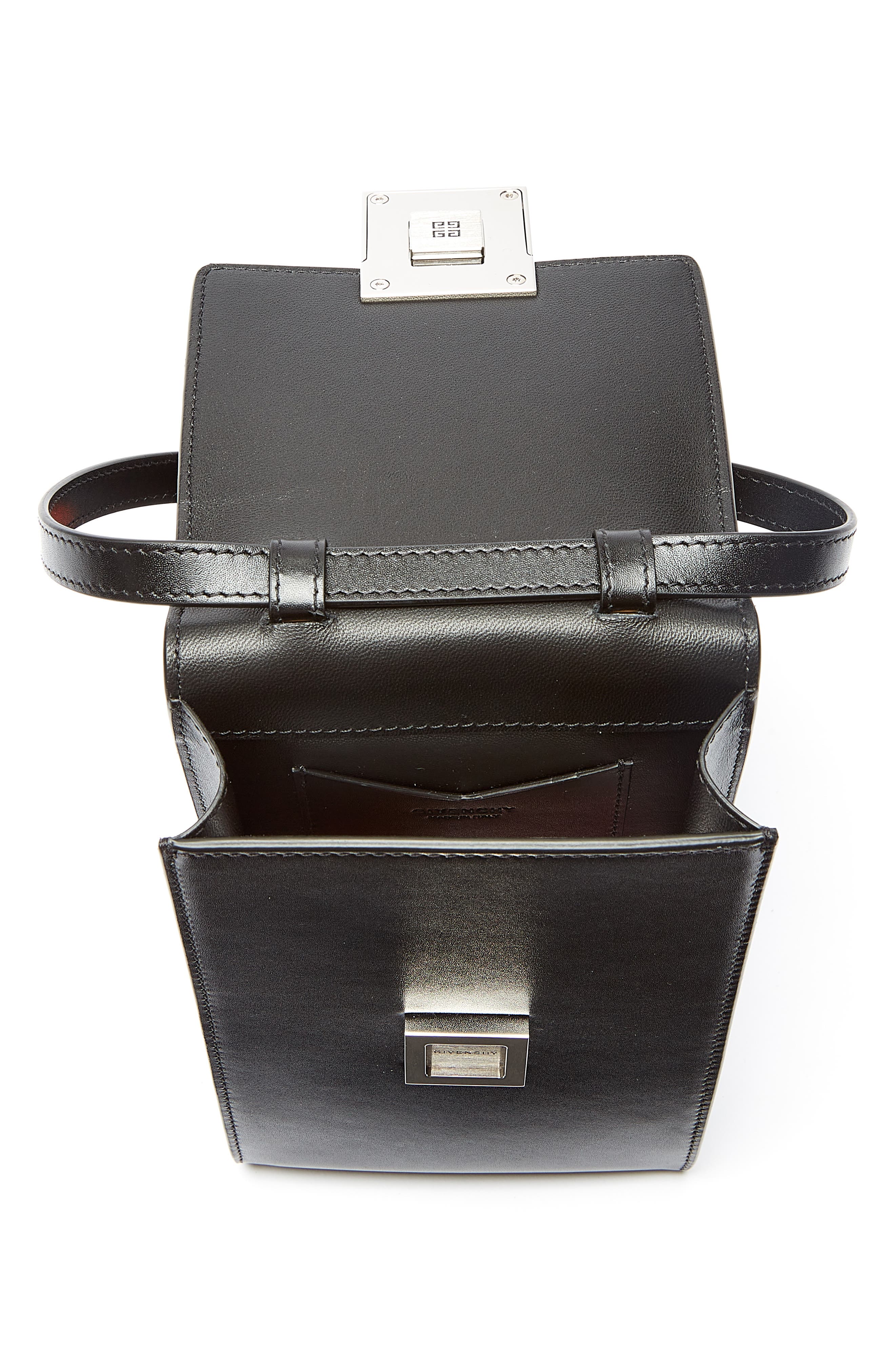 Givenchy Mini 4G Leather Crossbody Bag, Alternate, color, 