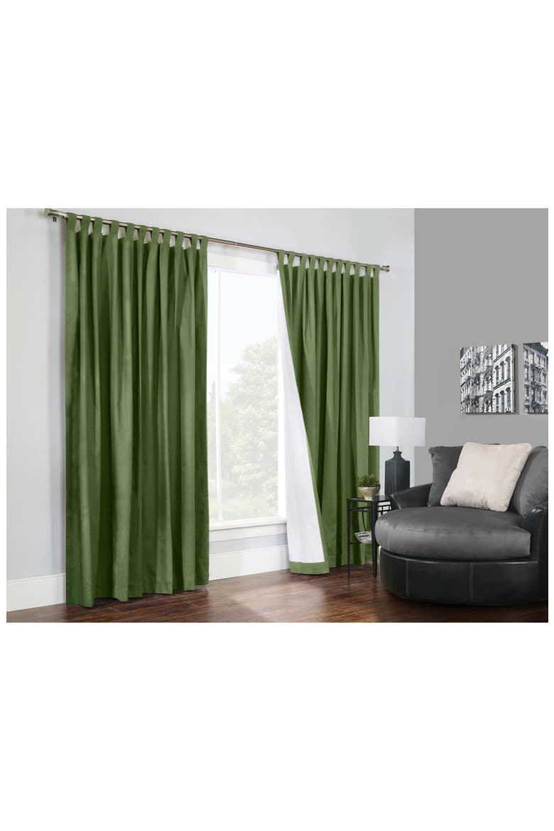 Indoor Cotton Panel Curtain, Alternate, color, SAGE