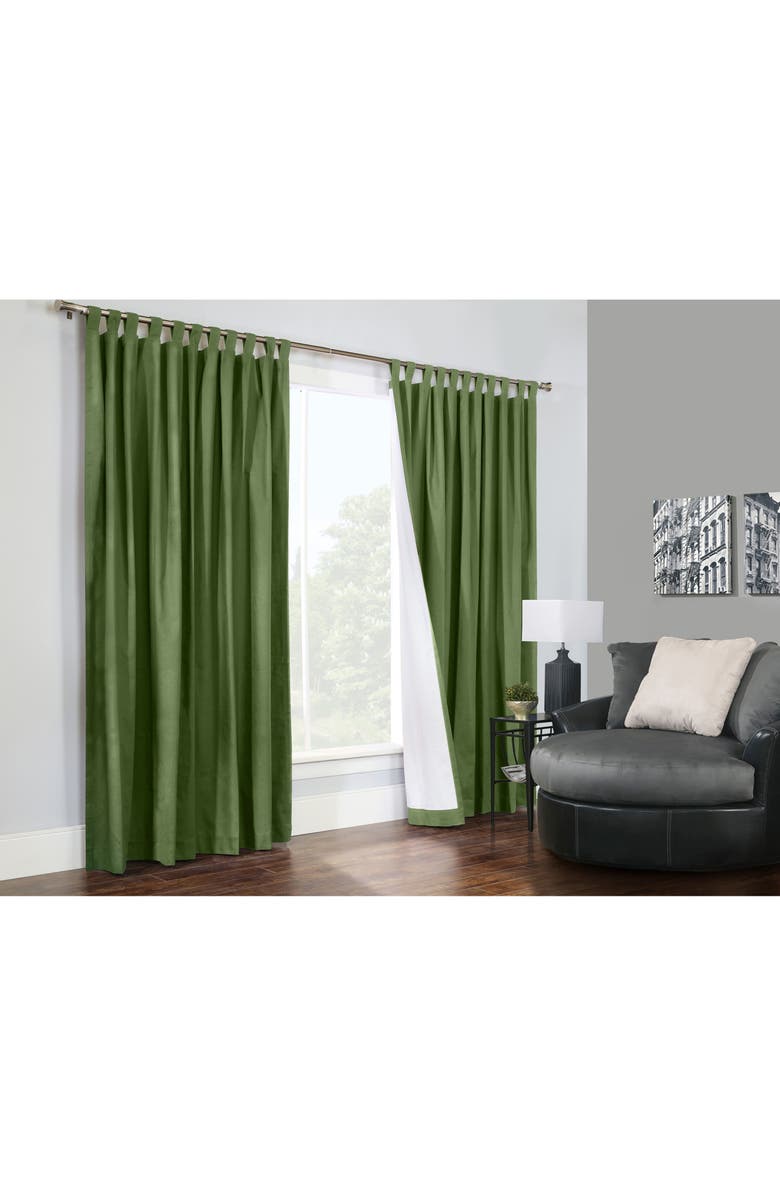 Outdoor Decor by Commonwealth Indoor Cotton Panel Curtain, Alternate, color, Sage