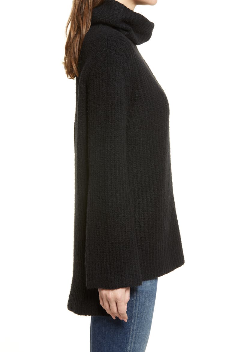 Cozy Turtleneck Sweater, Alternate, color, BLACK