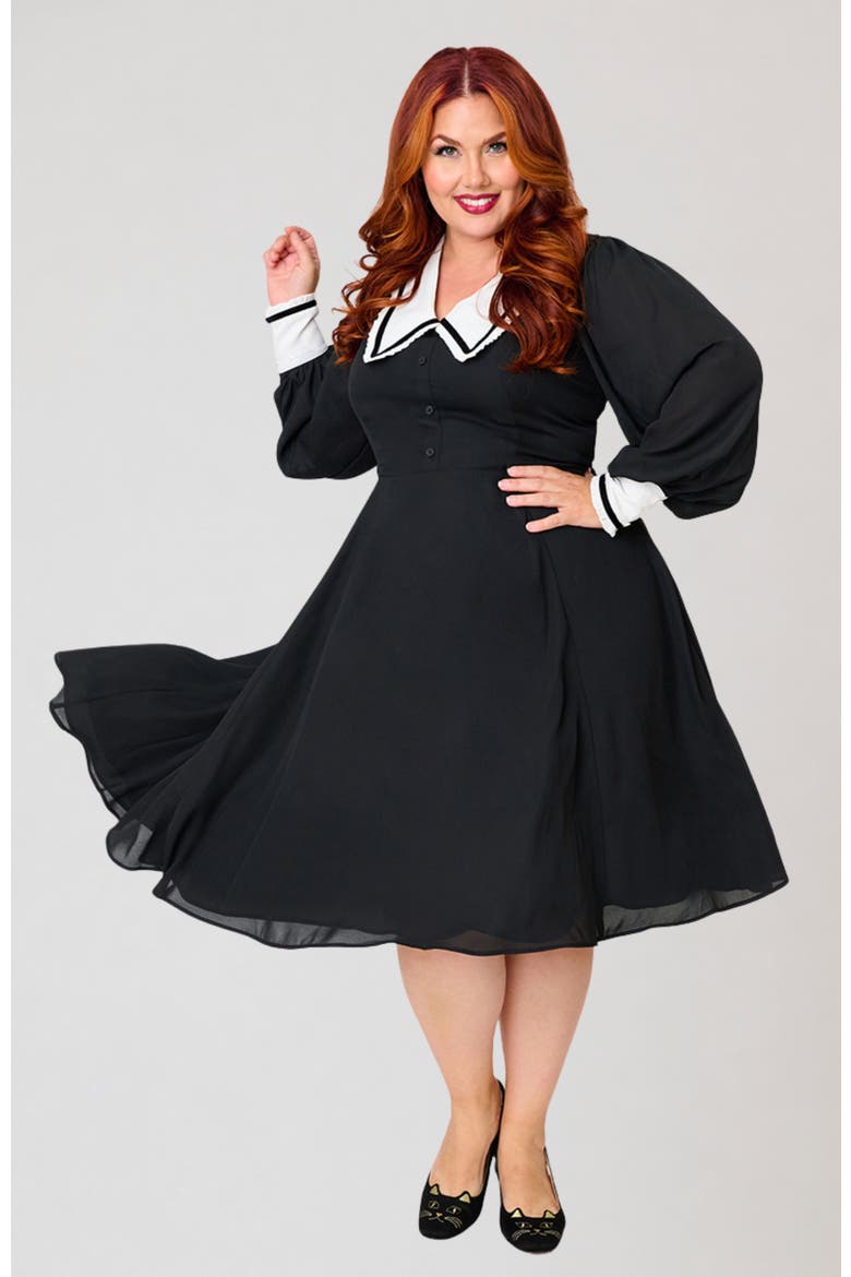 pilgrim formal dresses Unique Vintage Plus Size Collar Wendy Swing Dress (Women) Floor length