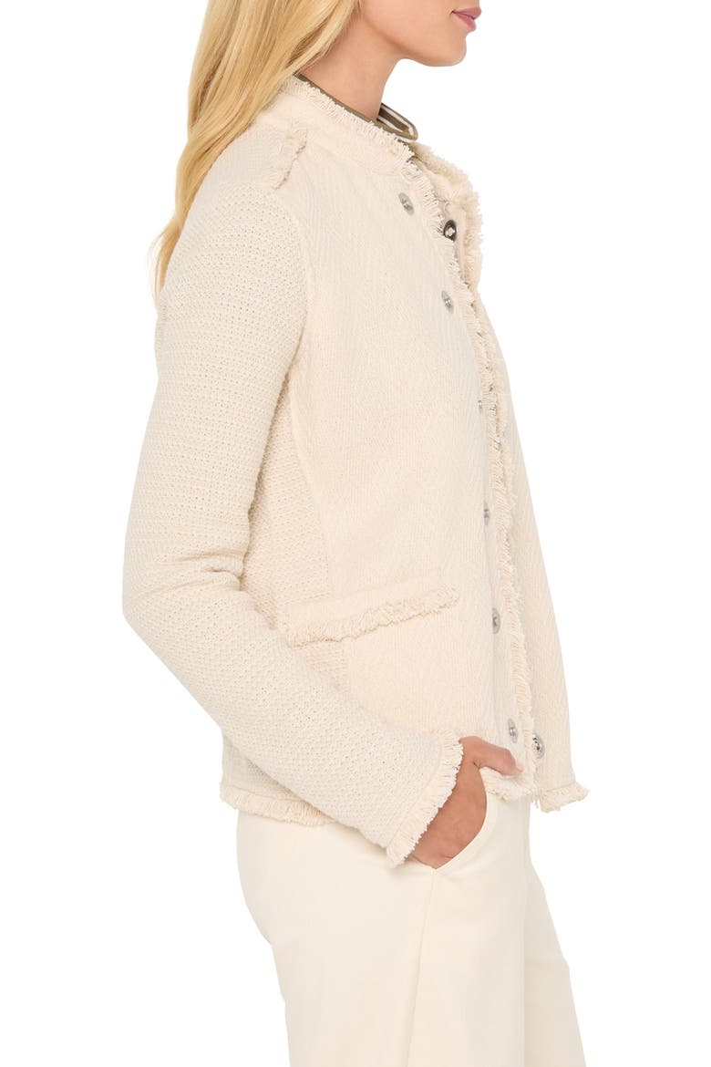 Military Fringe Mixed Knit Jacket, Alternate, color, NEUTRAL MIX