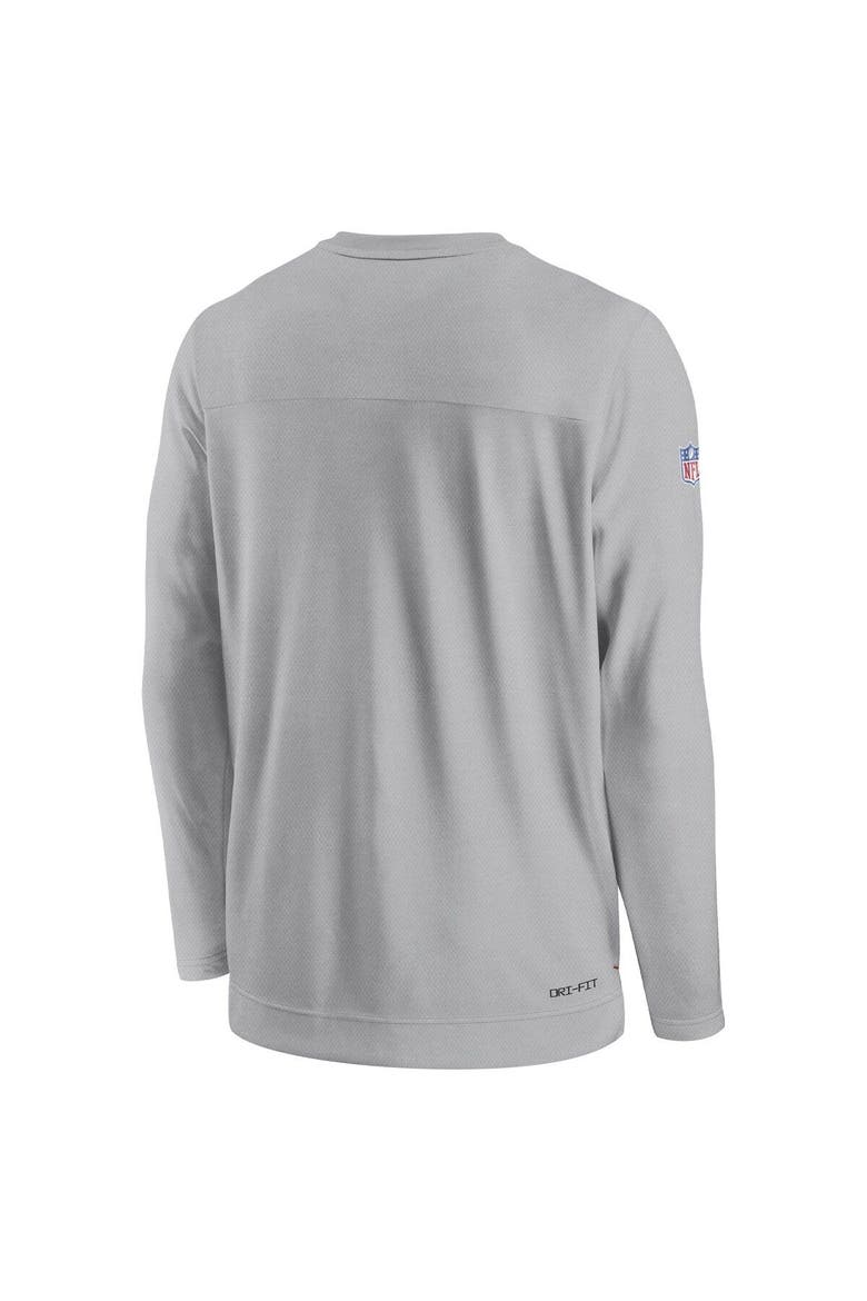 Men's Nike Gray Cleveland Browns Sideline Lockup Performance Pullover Sweatshirt, Alternate, color, Gray