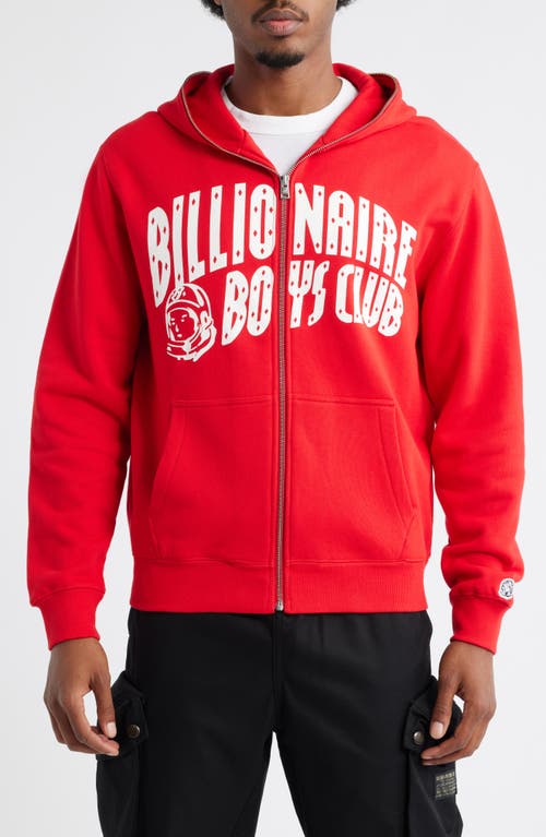 Billionaire Boys Club Curve Graphic Zip Hoodie In Red