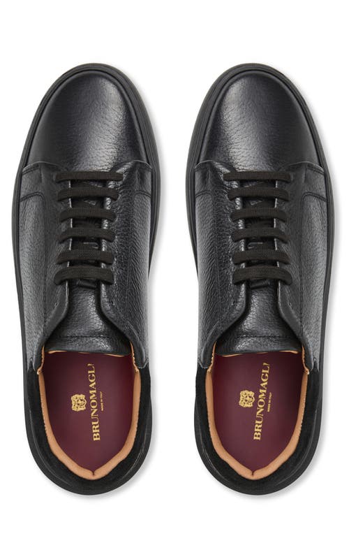 Bruno Magli Salvatore Sneaker In Black Tumbled/black