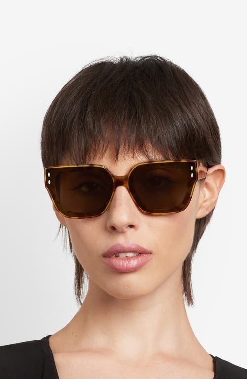 Isabel Marant 65mm Oversize Rectangular Sunglasses In Brown