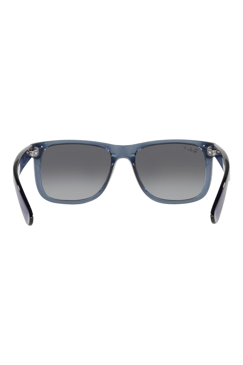 Justin 51mm Polarized Square Sunglasses, Alternate, color, TRANSPARENT BLUE / GREY