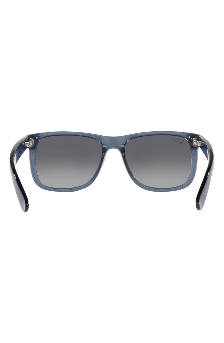 Ray-Ban Justin 51mm Polarized Square Sunglasses, Alternate, color, Transparent Blue / Grey