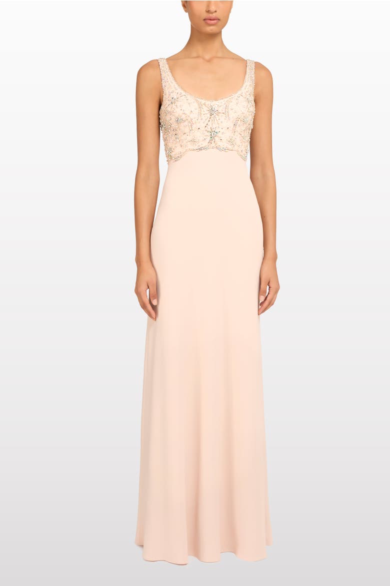 Reverie Embellished Maxi Dress, Alternate, color, Morganite