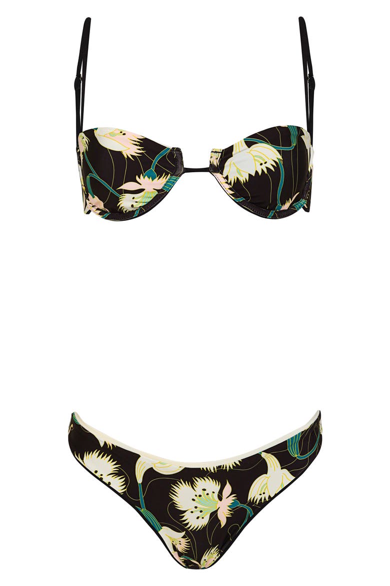 Midnight Black Bikini Bottoms, Alternate, color, BLACK