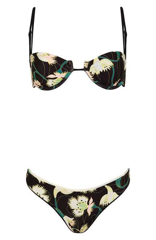 Maaji Midnight Black Reversible Bikini Bottoms In Black