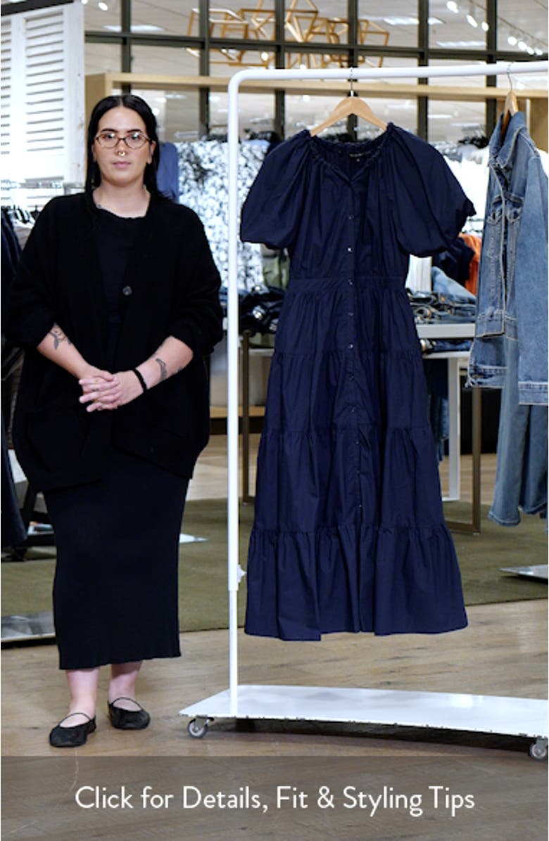 Puff Sleeve Tiered Maxi Dress, sales video thumbnail