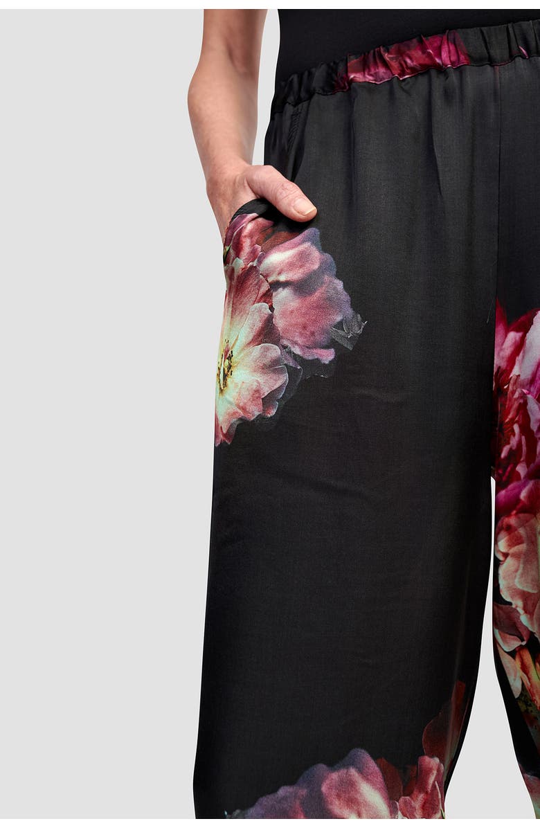 Alembika Dark bloom pull-on dress pants, Alternate, color, 