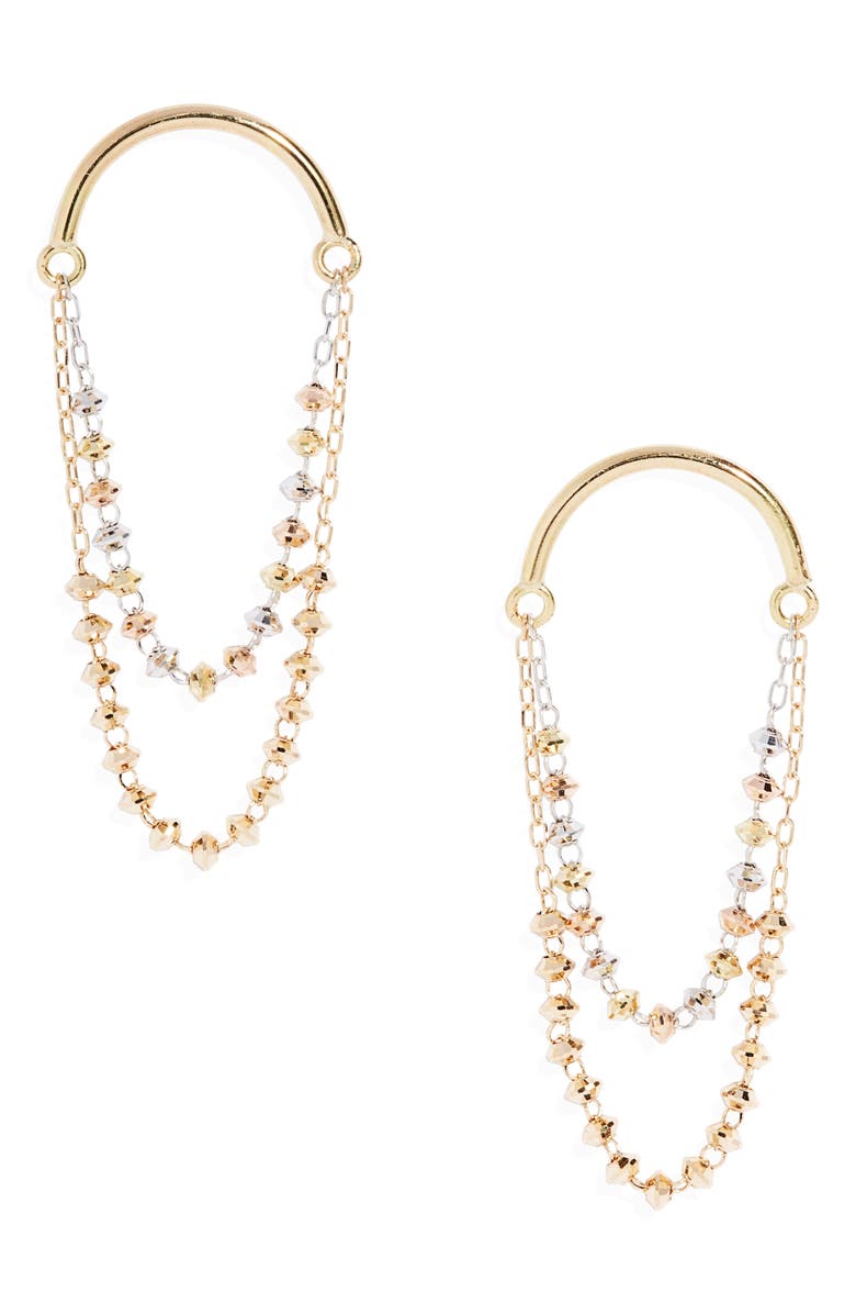 Poppy Finch Crescent Drop Earrings, Main, color, 