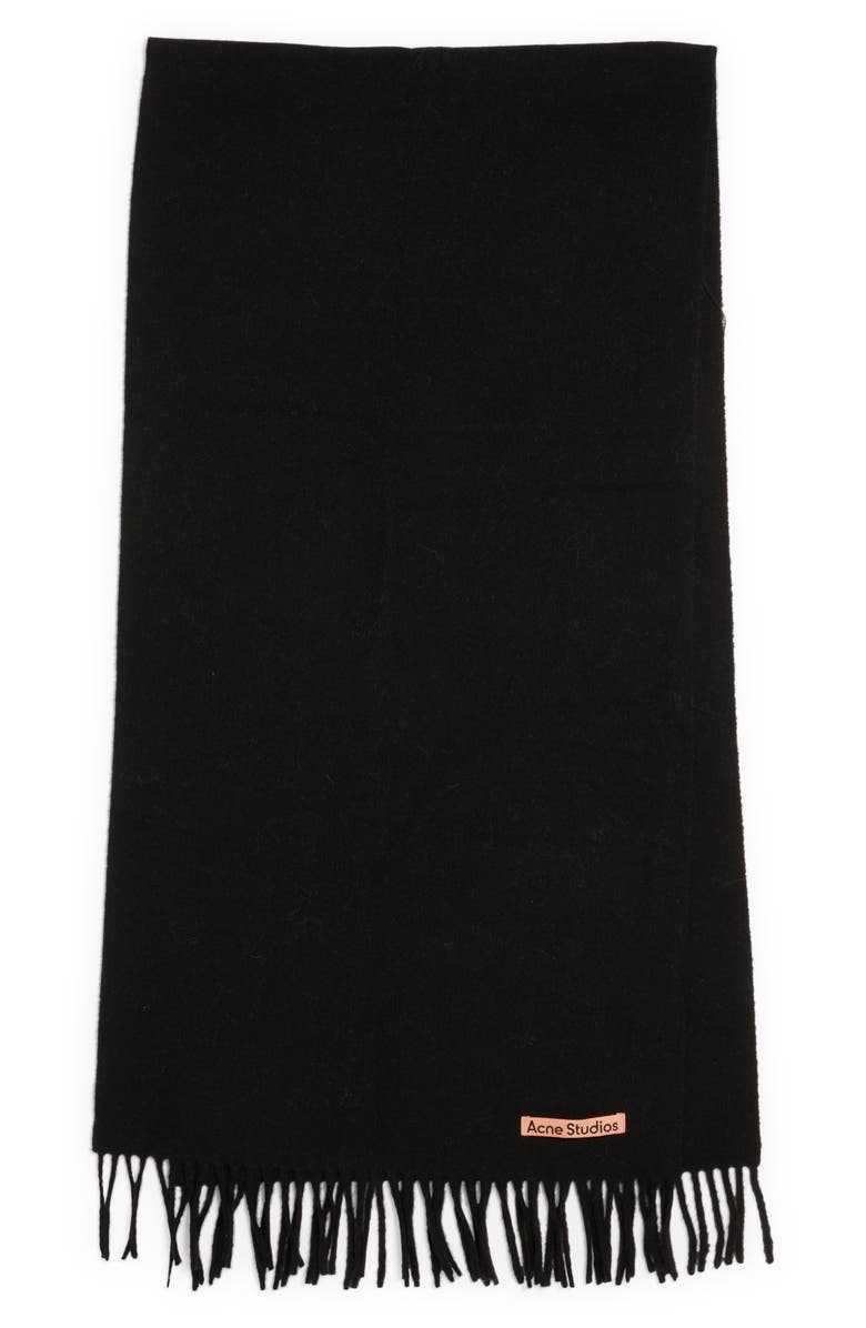 Acne Studios Cashmere Scarf, Alternate, color, Black