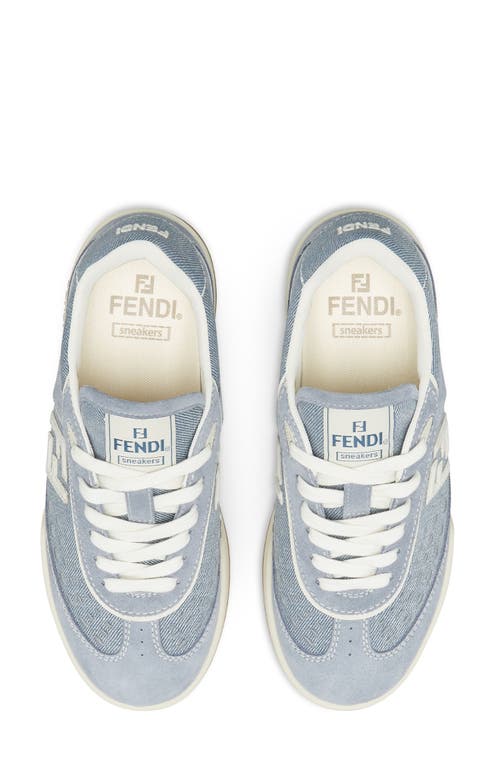 Shop Fendi Ff Match Sneaker In Cielo/blue/bianco