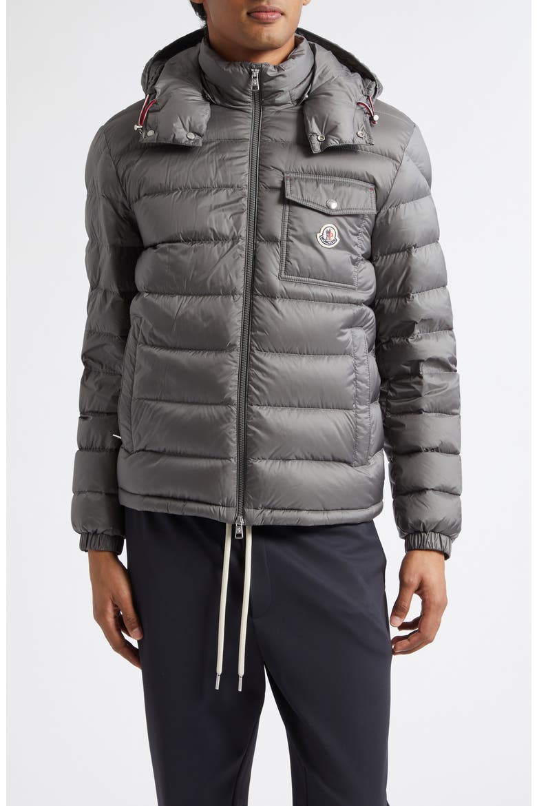 Verith Hooded Down Jacket, Main, color, PEWTER