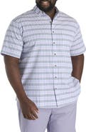Oak Hill by DXL Big & Tall  Seersucker Large Plaid Sport Shirt