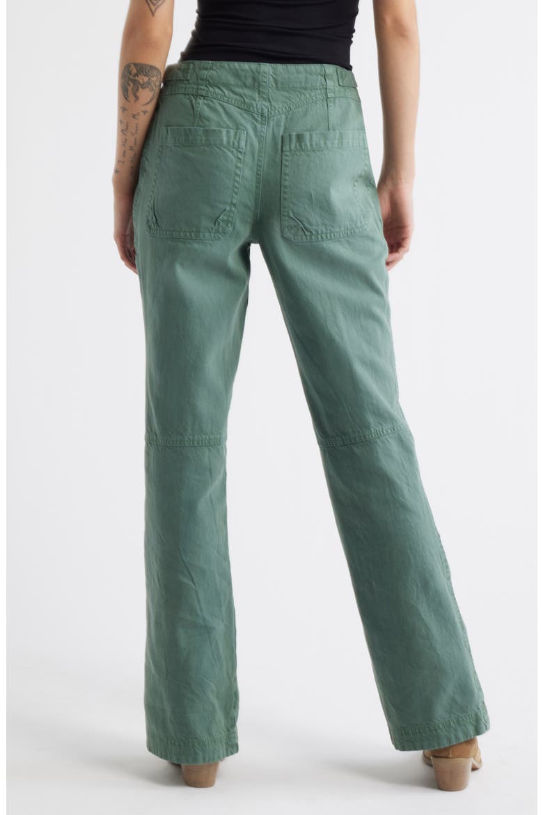 High Waist Bootcut Jeans, Alternate, color, FOREST RUN