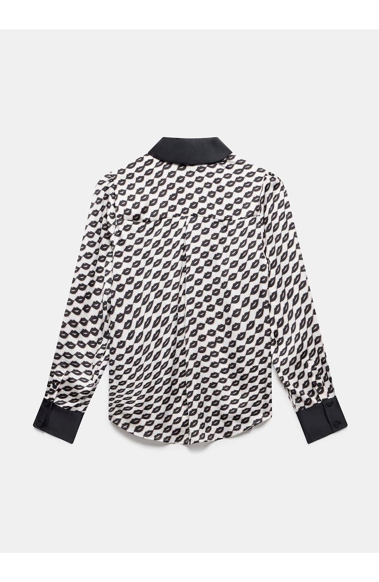 MINT VELVET Lip Print Shirt, Alternate, color, Black