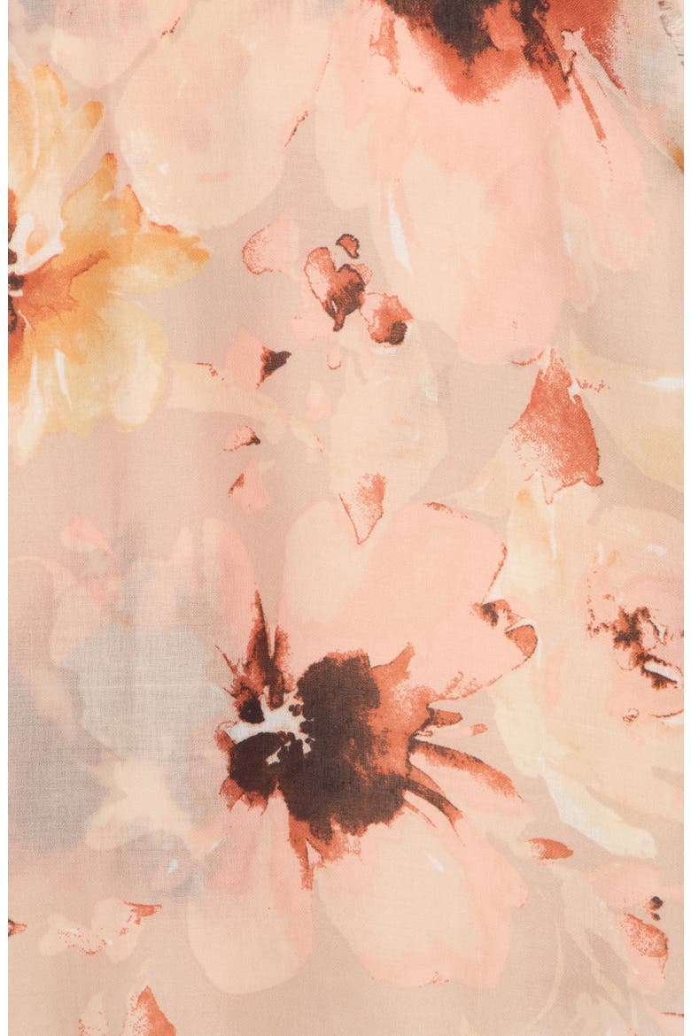 Inkly Floral Wrap Scarf, Alternate, color, SAND