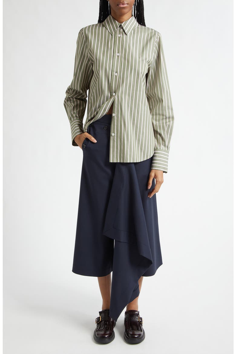 Front Cascade Stretch Wool Crop Sailor Pants, Alternate, color, MIDNIGHT