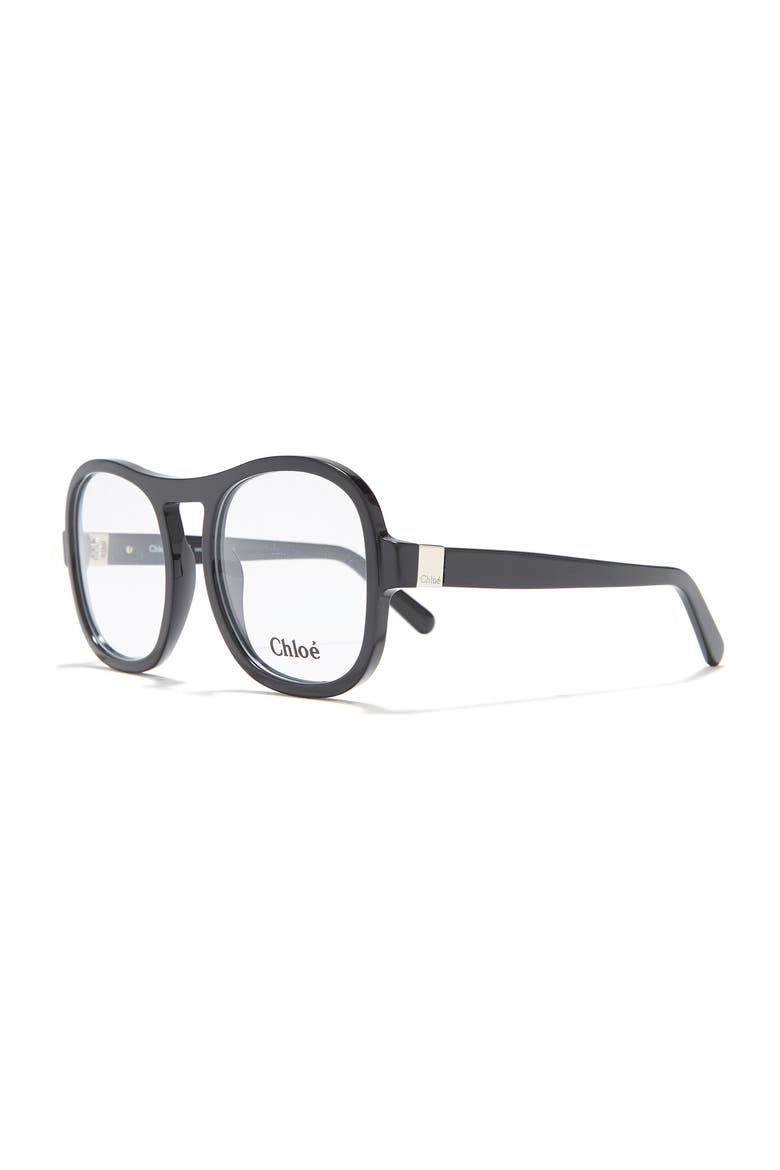 54mm Mod Rectangle Full Rim Optical Frames, Alternate, color, BLACK