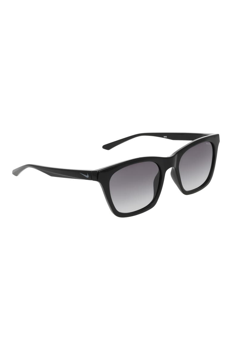Vital Flow 53mm Gradient Tea Cup Sunglasses, Alternate, color, BLACK / SMOKE GRADIENT