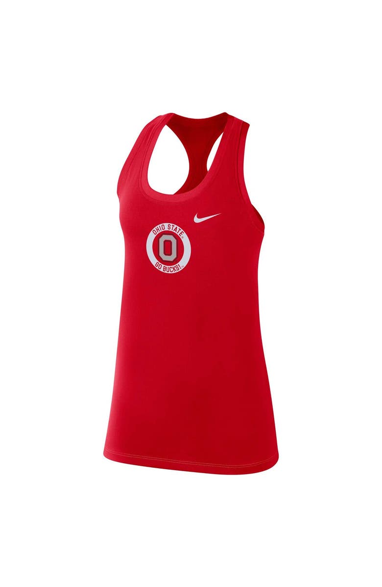 Nike Women's Nike Scarlet Ohio State Buckeyes Modern Circle Racerback Tank Top, Alternate, color, 