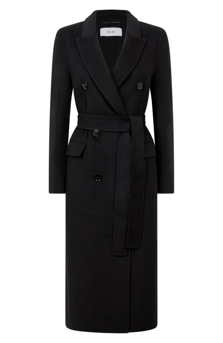 Reiss Arla Belted Double Breasted Wool Blend Coat, Alternate, color,