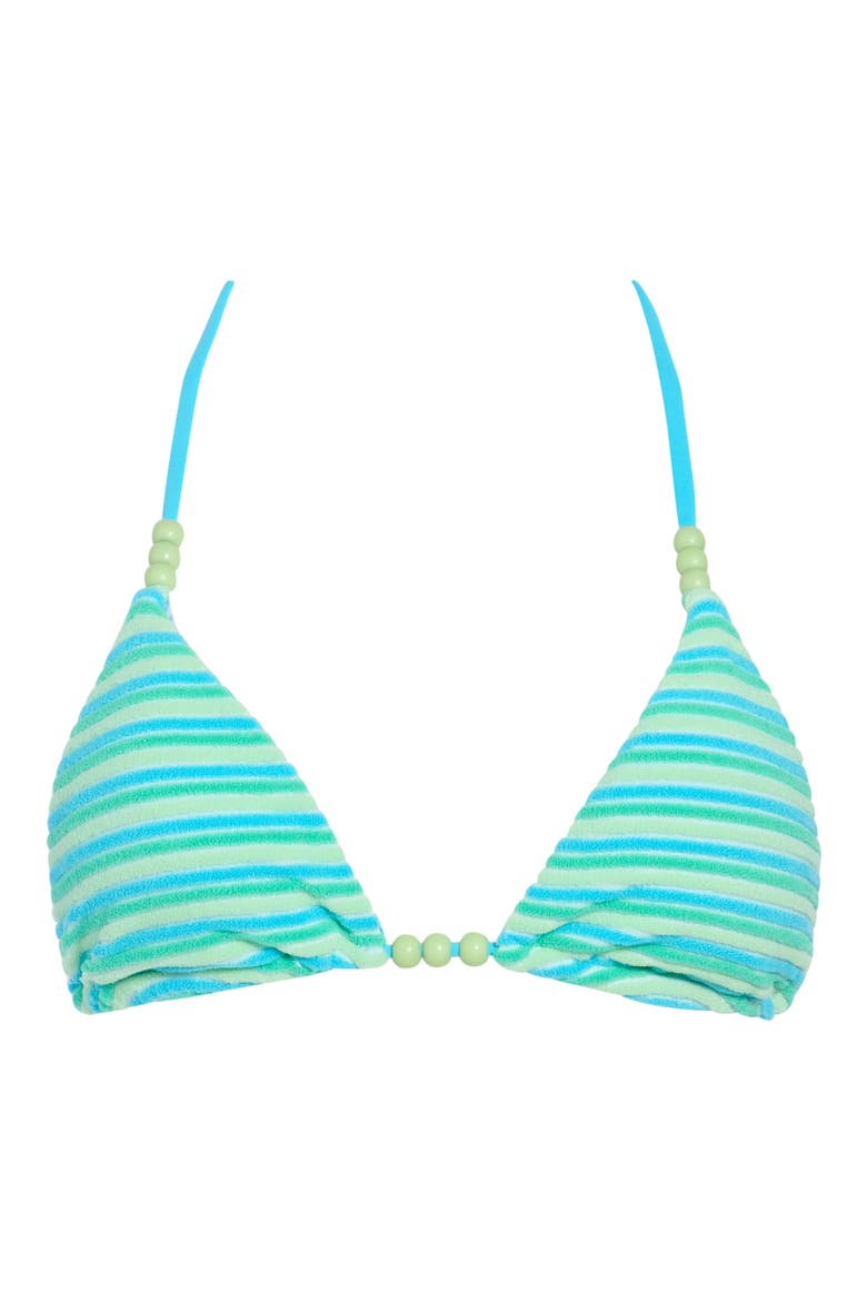 Bali Terry Triangle Bikini Top, Alternate, color, FLOATIE