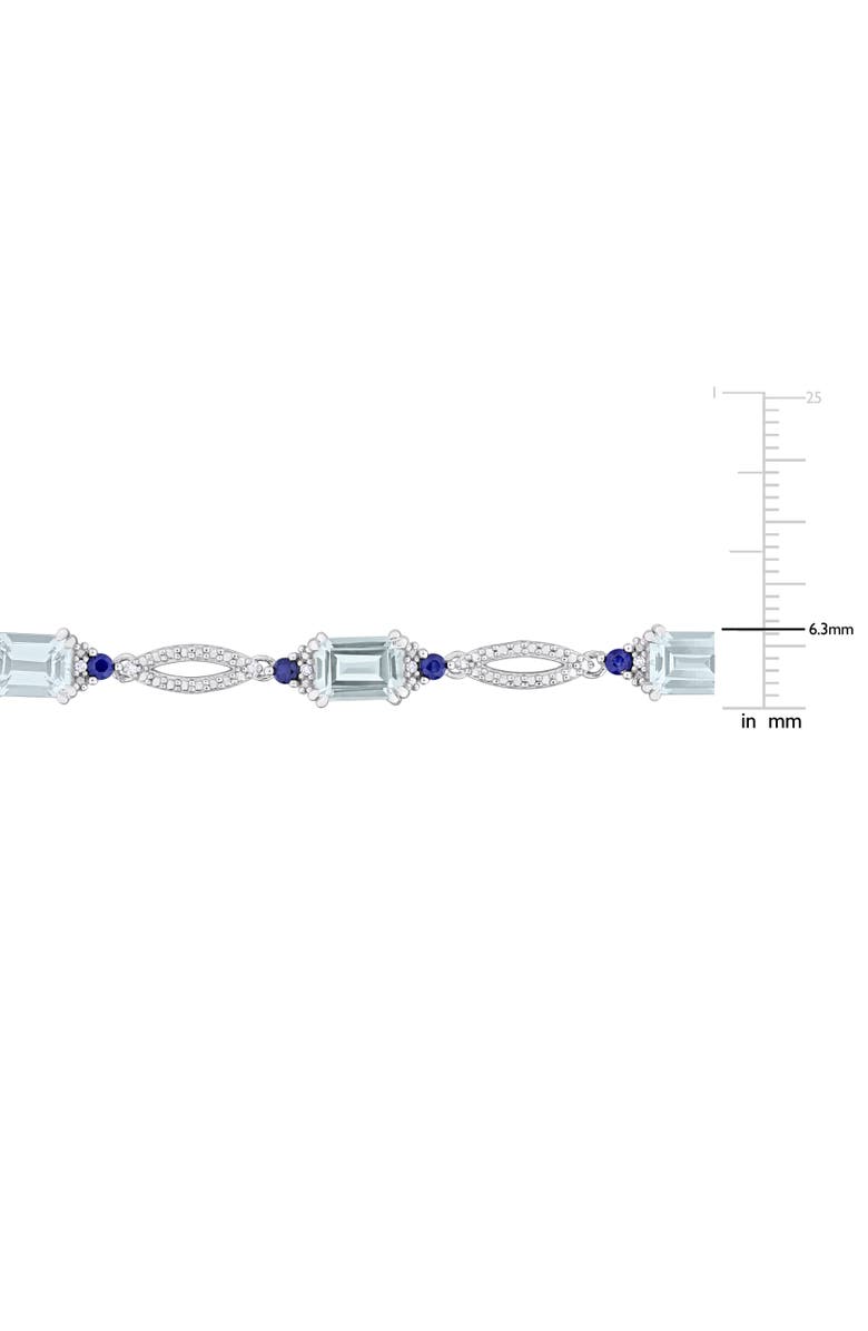 Julianna B. Aquamarine Sapphire & Diamond Vintage Bracelet, Alternate, color,