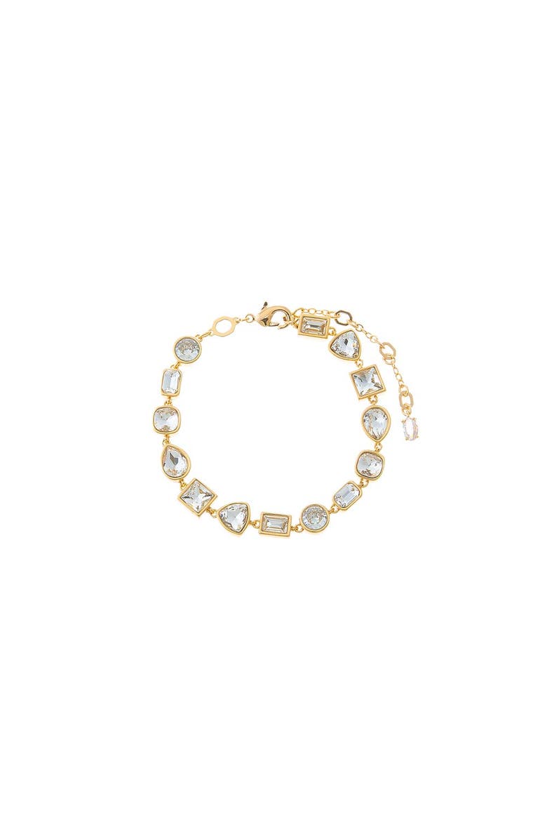 BY ADINA EDEN CZ Multi Shape Bezel Tennis Bracelet, Main, color, Gold