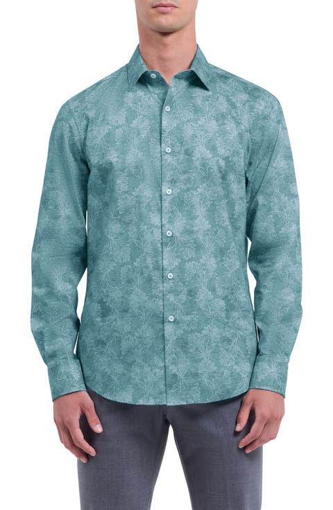 Julian Shaped Fit Floral Button-Up Shirt