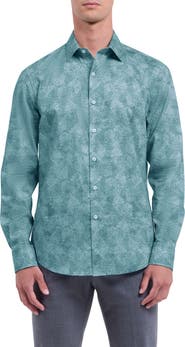Bugatchi Julian Shaped Fit Floral Button-Up Shirt
