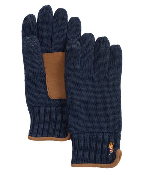 Suede Trim Touch Glove